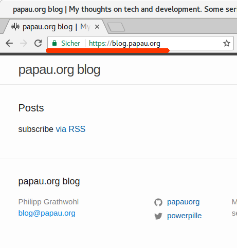 Secured papau.org blog